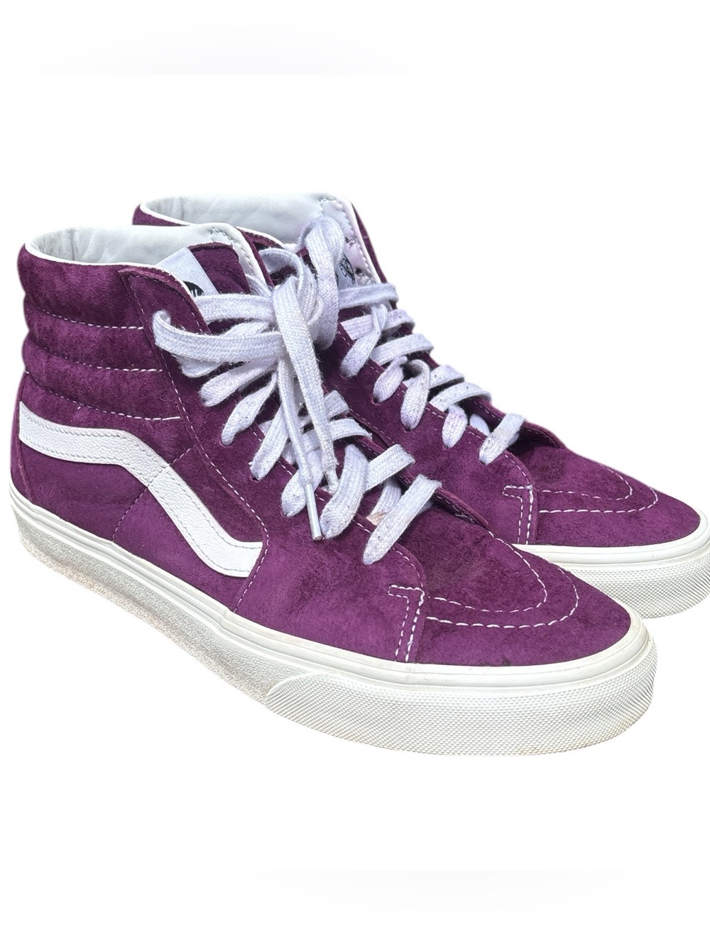 Vans Sk8 Hi Pig Suede High-Top Sneakers Purple Women 10/men 8.5 Eco Dry HEIQ